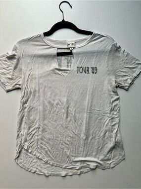 h.i.p. White Short Sleeve Graphic Crew Tee
